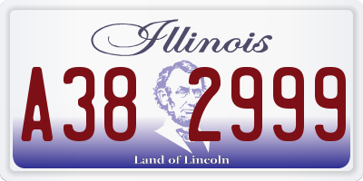 IL license plate A382999