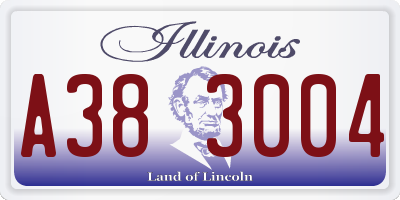 IL license plate A383004