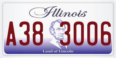 IL license plate A383006