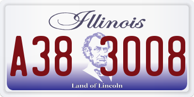 IL license plate A383008