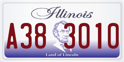IL license plate A383010