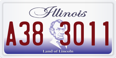 IL license plate A383011