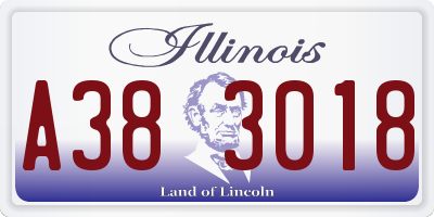 IL license plate A383018
