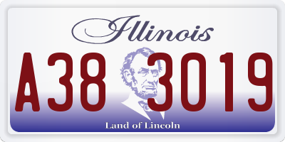 IL license plate A383019