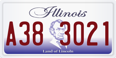 IL license plate A383021