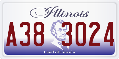 IL license plate A383024