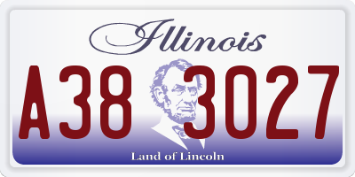 IL license plate A383027