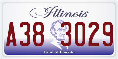 IL license plate A383029