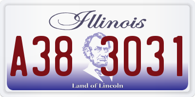 IL license plate A383031