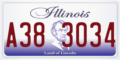 IL license plate A383034