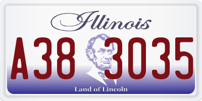 IL license plate A383035