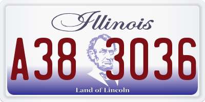 IL license plate A383036