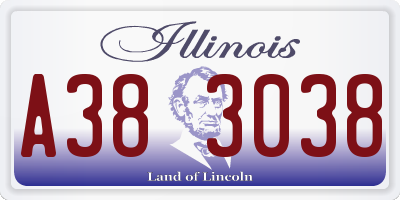 IL license plate A383038