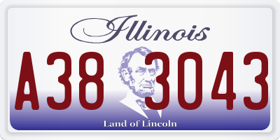 IL license plate A383043