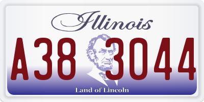 IL license plate A383044