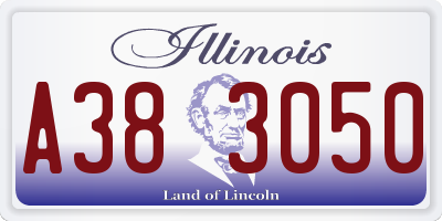 IL license plate A383050
