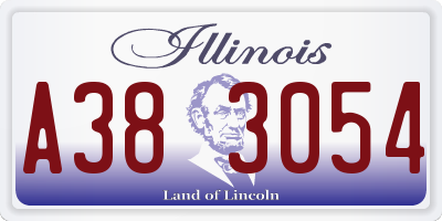 IL license plate A383054