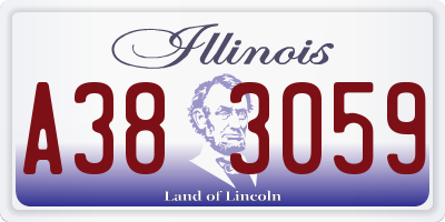 IL license plate A383059