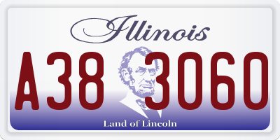 IL license plate A383060