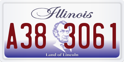 IL license plate A383061