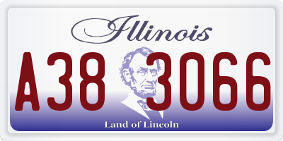 IL license plate A383066