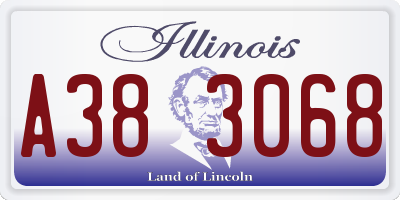 IL license plate A383068