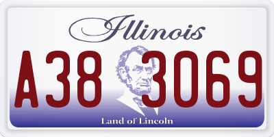 IL license plate A383069