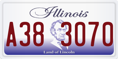 IL license plate A383070