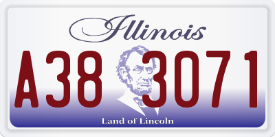 IL license plate A383071