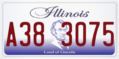 IL license plate A383075