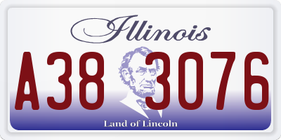 IL license plate A383076