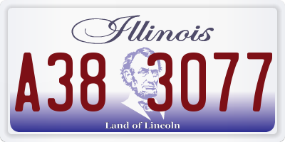 IL license plate A383077