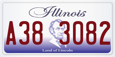 IL license plate A383082