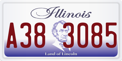 IL license plate A383085