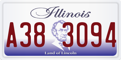 IL license plate A383094