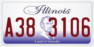 IL license plate A383106