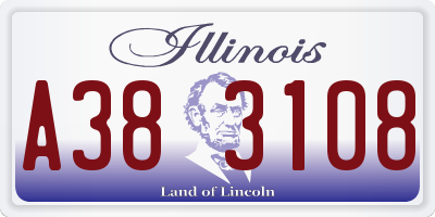 IL license plate A383108