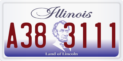 IL license plate A383111