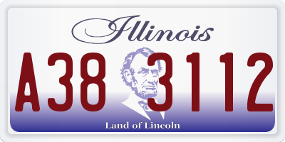 IL license plate A383112