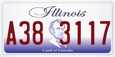 IL license plate A383117