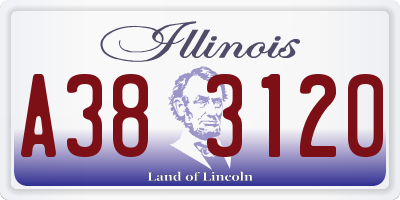 IL license plate A383120