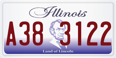 IL license plate A383122