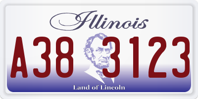 IL license plate A383123