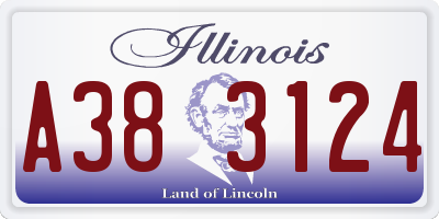 IL license plate A383124