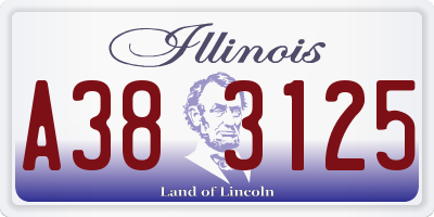 IL license plate A383125