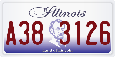 IL license plate A383126