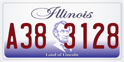 IL license plate A383128
