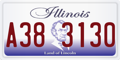 IL license plate A383130