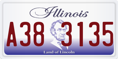 IL license plate A383135