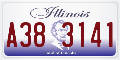 IL license plate A383141